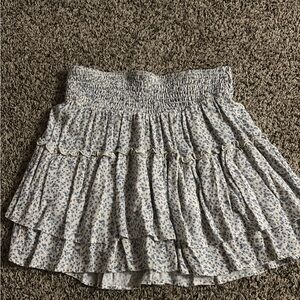 Sienna Sky Blue Floral A-Line Skirt